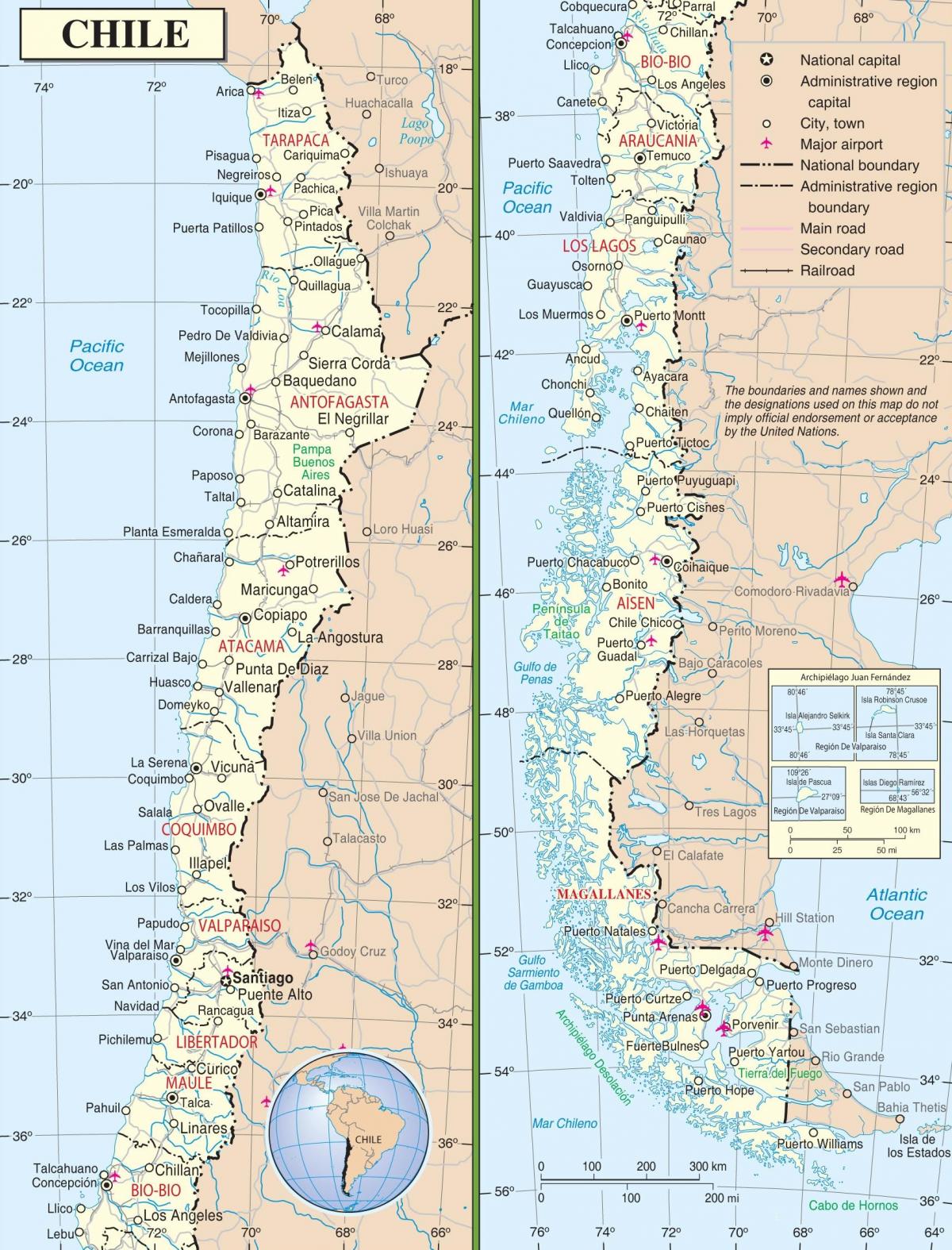 bản đồ de Chile