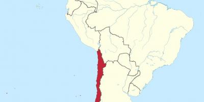 Chile trên nam mỹ bản đồ