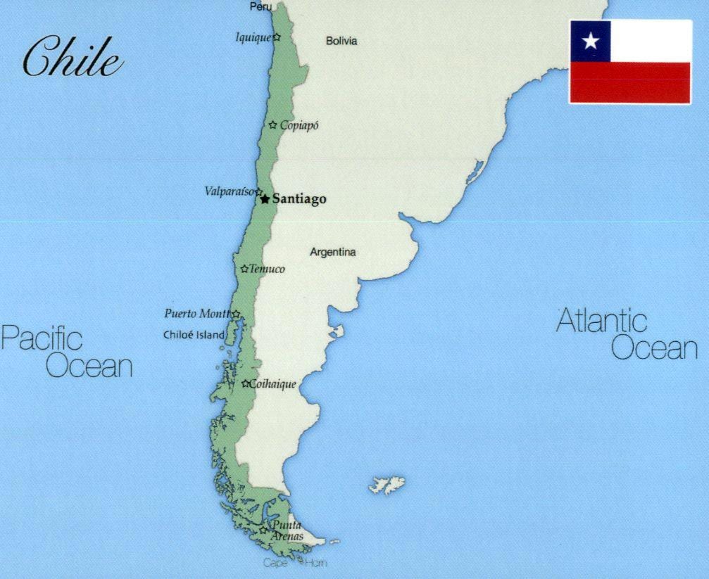 Chile castro bản đồ