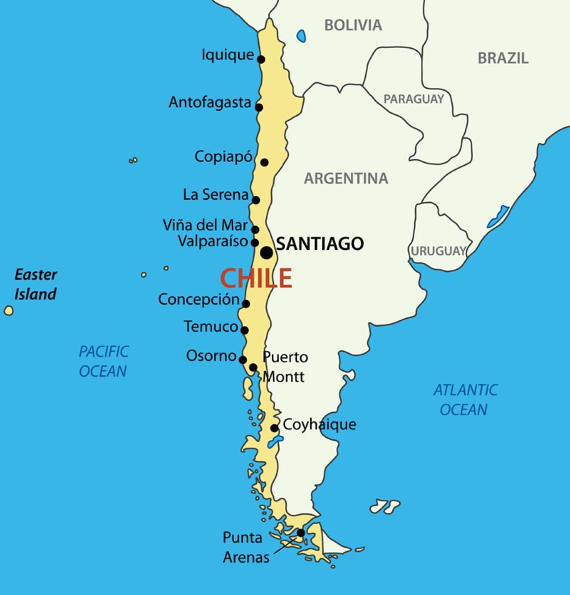 Bản đồ của castro Chile