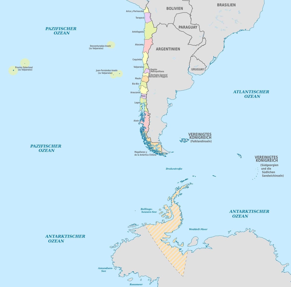Bản đồ của đảo Chile