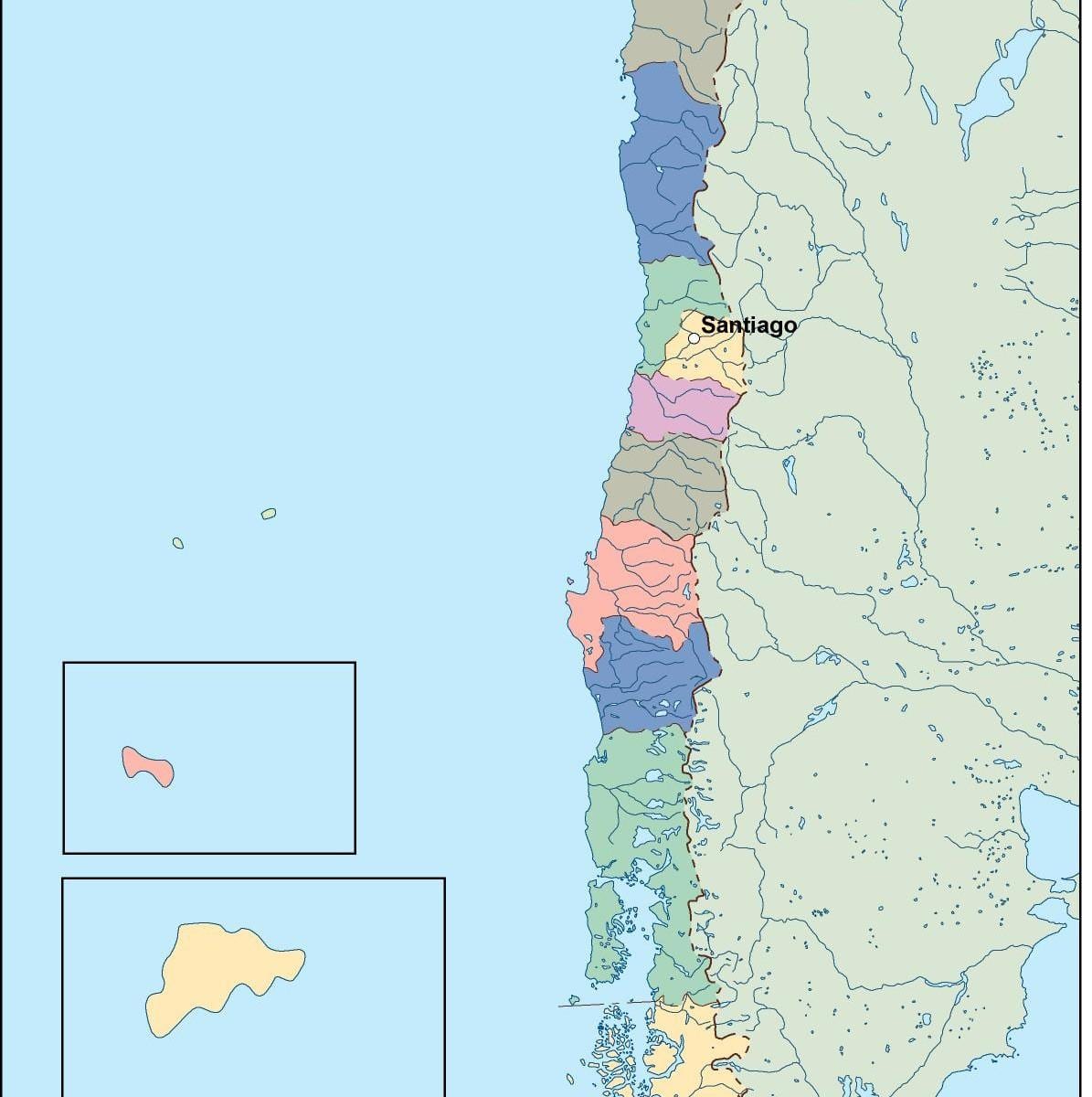 Bản đồ của Chile véc tơ