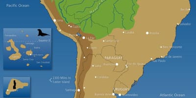 Bản đồ của Chile núi andes