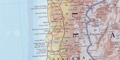 Bản đồ của đường Chile 