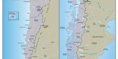 Bản đồ của Chile đi du lịch