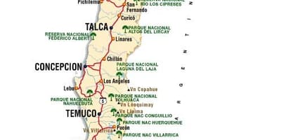 Chile hấp dẫn, bản đồ