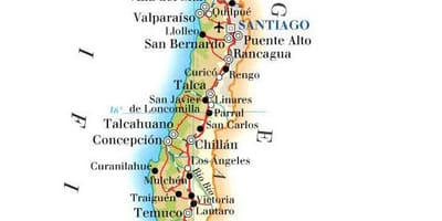Bản đồ của Chile công viên quốc gia 