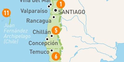 Chile tỉnh bản đồ