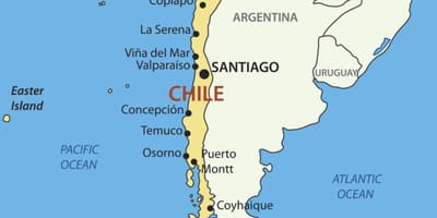 Bản đồ của Chile nước