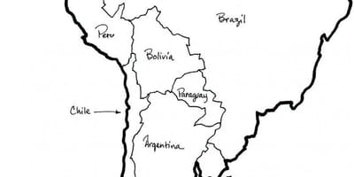 Bản đồ của Chile outlin