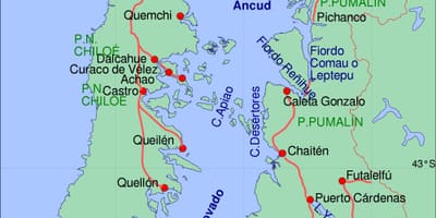 Bản đồ của chiloe Chile